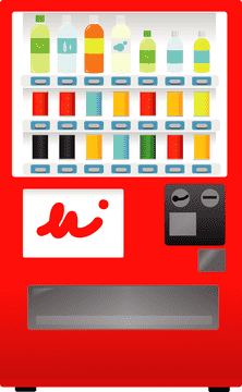 Colorful Beverage Vending Machine Delight PNG