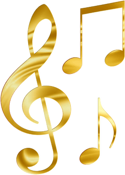 Golden Harmony The Essence of Music Note PNG