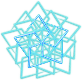 Dynamic Neon Sign of Geometric Patterns PNG