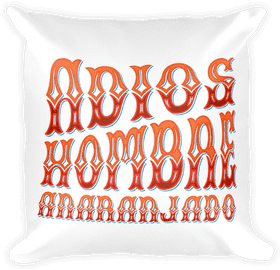 Colorful Artistic Pillow Cushion with Text Design PNG