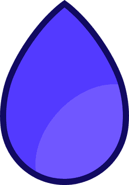 Radiant Blue Gem Drop PNG