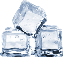 Refreshing Ice Cube Trio on a Cool Surface PNG