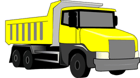 Bright Yellow Delivery Truck for Quick Transport PNG