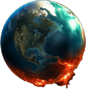 Earth The Fiery Balance of Nature PNG