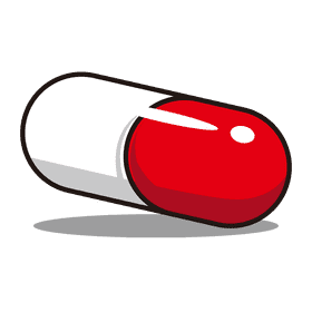 Red and White Capsule Pill PNG