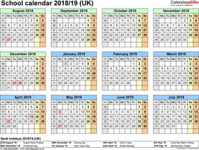 Moon Calendar Lunar Phases for 2018-2019 PNG