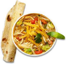 Delicious Udon Soup with Fresh Toppings PNG