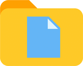 Colorful Document Folder Icon Design PNG