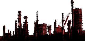 Petroleum Refinery in Industrial Nightscape PNG
