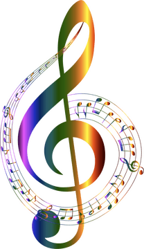 Vibrant Music Note Symphony in Color PNG