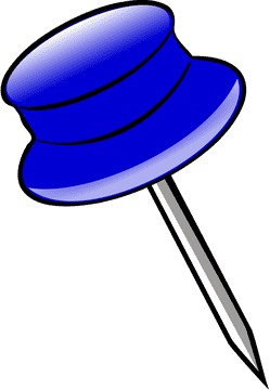 Blue Decorative Pin for Crafting and Projects PNG