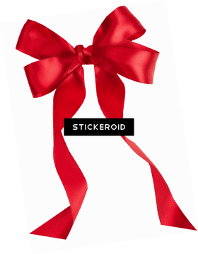 Elegant Red Ribbon Bow for Celebrations PNG