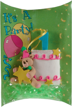 Birthday Bear's First Celebration Party PNG