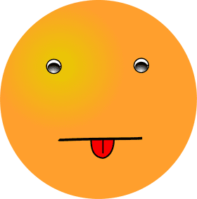 Playful Emoticon with a Silly Expression PNG