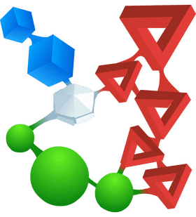 Colorful Molecular Structures in 3D Visualization PNG