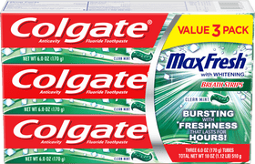 MaxFresh Colgate Toothpaste Value Pack with Whitening PNG