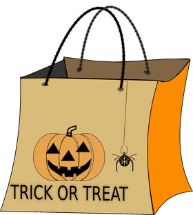 Halloween Themed Shopping Bag for Treats PNG