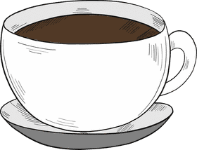 Artistic Whispers of a Coffee Cup PNG