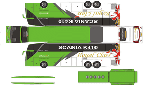 Royal Class Scania K410 Luxury Bus Design PNG
