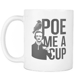 Poe's Literary Coffee Cup Collection PNG