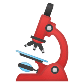 Vibrant Red Microscope for Scientific Exploration PNG