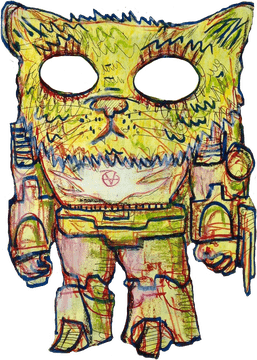 Creative CV Cat Character Design PNG