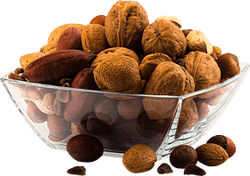 Nutty Delight A Bowl of Crunchy Goodness PNG