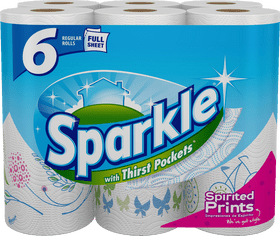 Sparkle Paper Sheet Rolls with Thirst Pockets PNG