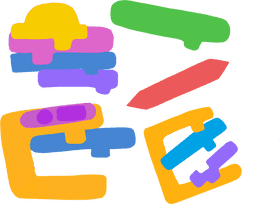 Creative Scratch Colorful Shapes and Lines PNG