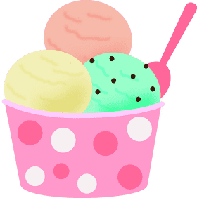 Colorful Delight Ice Cream Bowls of Joy PNG