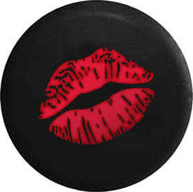 Bold Red Lipstick Kiss Impression PNG