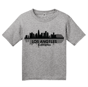 Los Angeles City Skyline Silhouette T-Shirt PNG