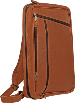 Elegant Leather Messenger Bag for Professionals PNG