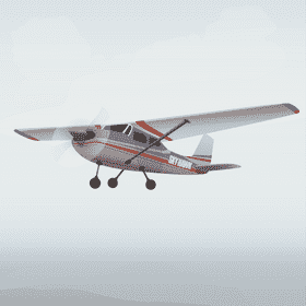 Sky Hawk Airplane in Flight PNG