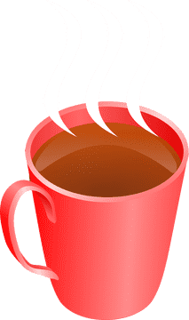 Freshly Brewed Delight with Coffee Beans PNG