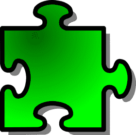 Bright Green Jigsaw Puzzle Piece Design PNG