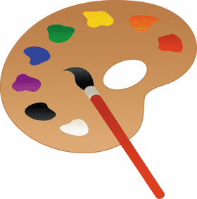 Vibrant Artist's Palette of Creativity PNG
