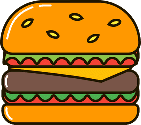 Deliciously Layered Classic Burger Delight PNG