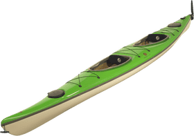 Vibrant Green Kayak for Adventurous Paddling PNG