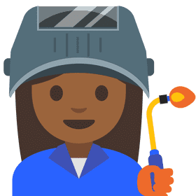 Dedicated Factory Worker with Welding Torch PNG