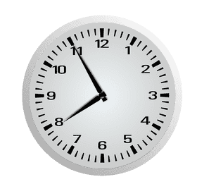 Classic Minimalist Wall Clock Design PNG