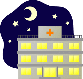 Nighttime Build of Healthcare Haven PNG