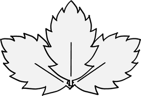 Tranquil Triple Leaf Design PNG