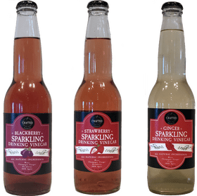 Sparkling Bottle of Flavored Drinking Vinegar PNG