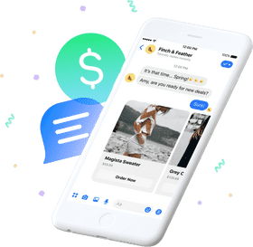 Smartphone Shopping and Messaging Experience PNG