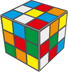 Colorful Ice Cube Puzzle Challenge PNG