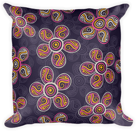 Colorful Floral Pattern Password Cushion PNG