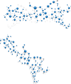 Complex Molecular Structure Illustration PNG