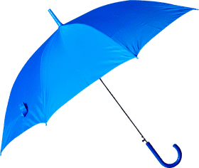 Vibrant Blue Beach Umbrella for Sunny Days PNG