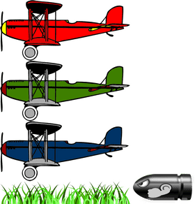 Model Airplane Battle Colorful Flyers in Action PNG